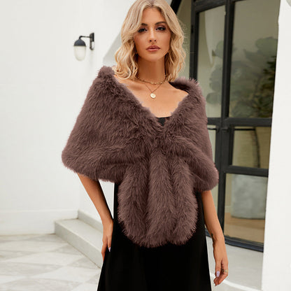 Étole de luxe élégante en fausse fourrure pour femmes