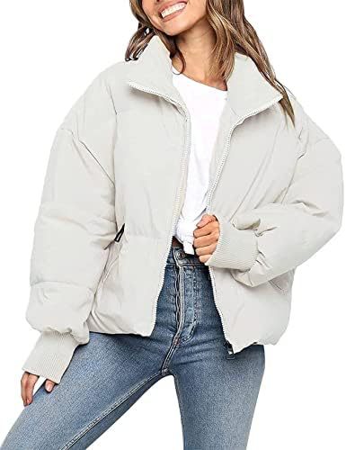 Doudoune courte chaude zippée pour femme
