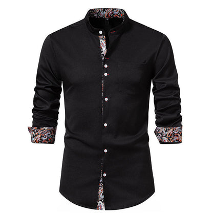 Chemise Homme Manches Longues Design Paisley Moderne