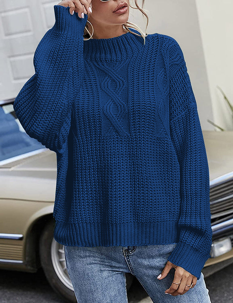 Pull-over tricoté Femme Décontracté Col Rond Ample