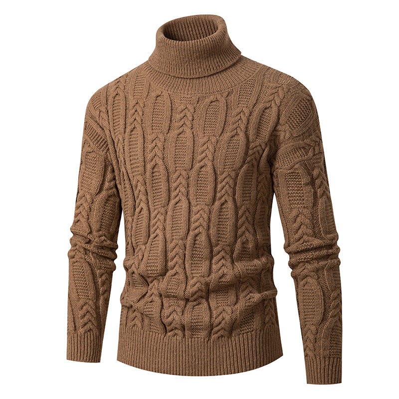 Pull col roulé structuré pour homme Design élégant