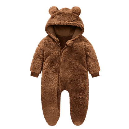 Grenouillère polaire enfant Oreilles d'ours Ultra-douce