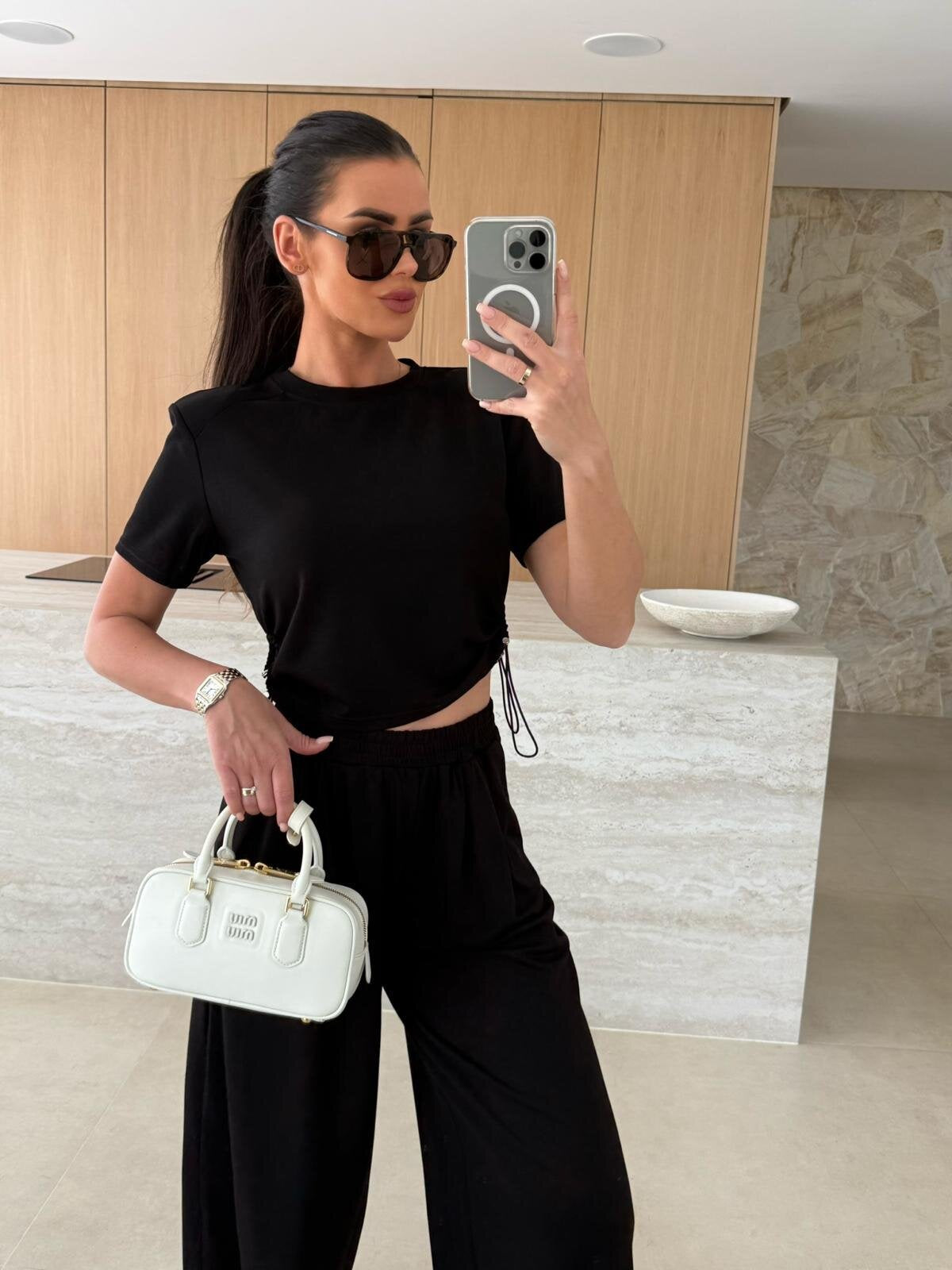 Ensemble de sport femme Top court et pantalon de jogging confortable