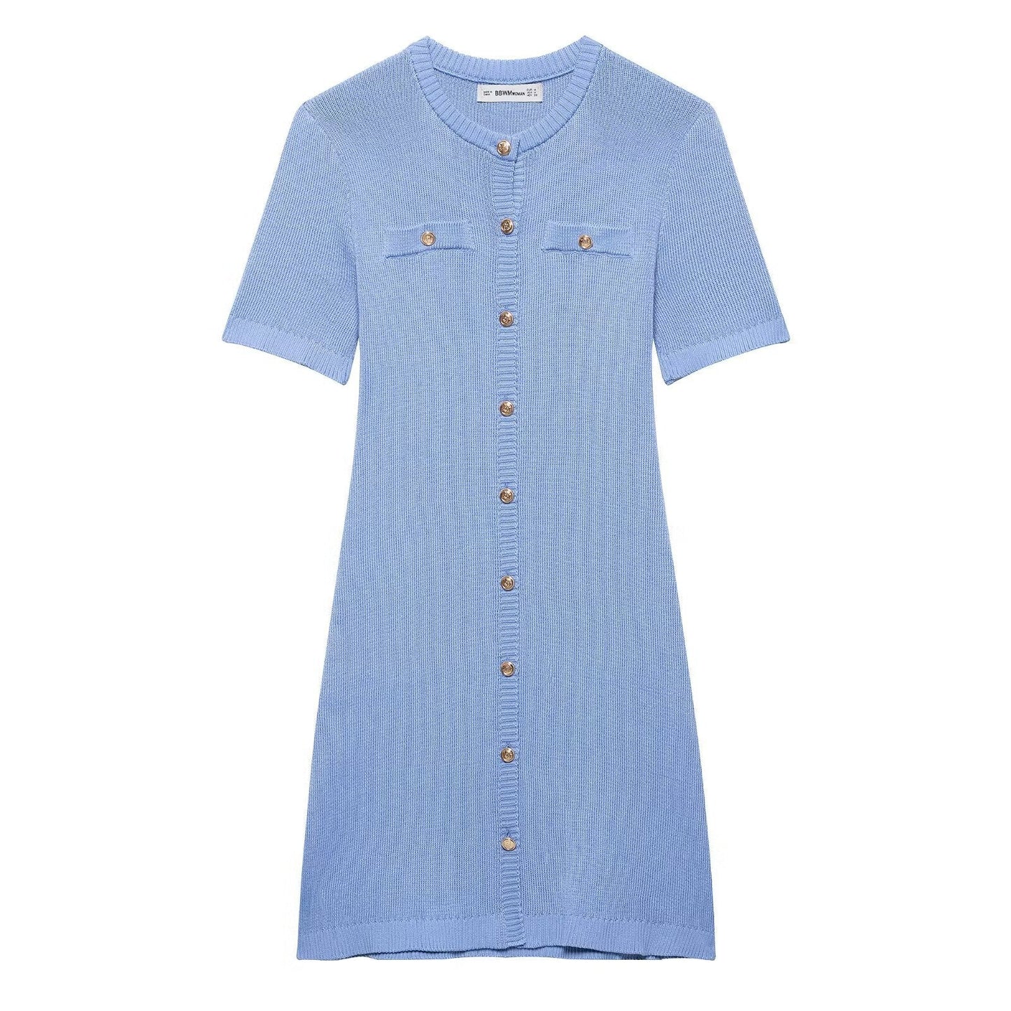 Robe pull femme élégante à manches courtes