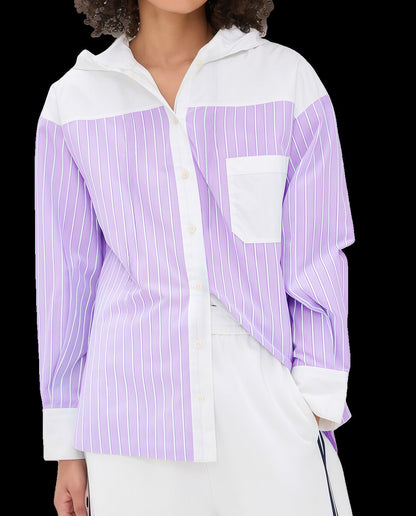Chemisier élégant pour femme en satin à manches bouffantes, style moderne