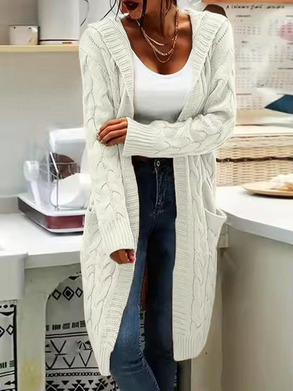Cardigan en grosse maille pour femme, design élégant, pratique
