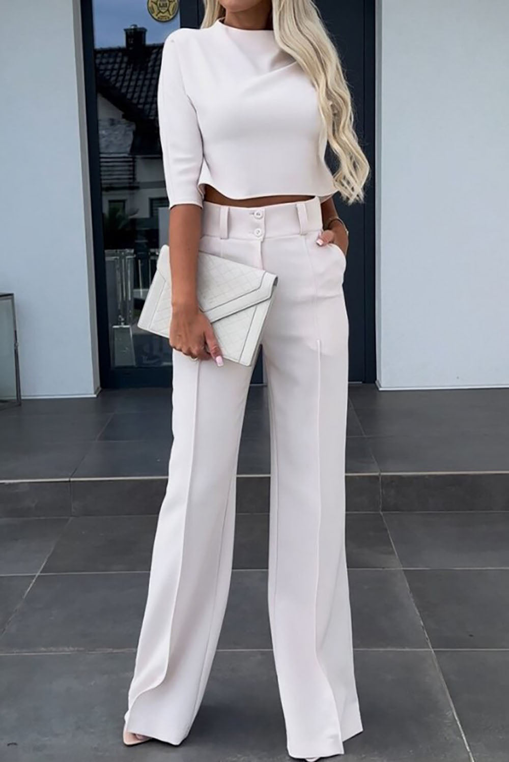 Tenues féminins élégants | Pulls et pantalons amples pour le travail et les loisirs