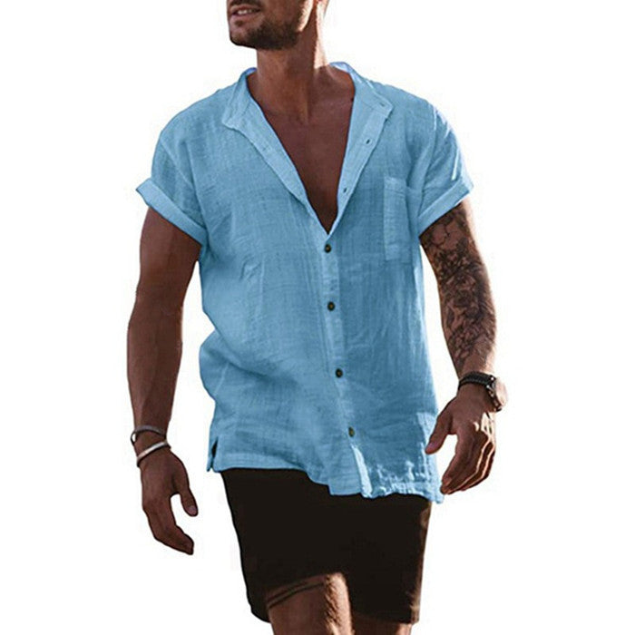 Chemise en lin homme confortable pour l'été
