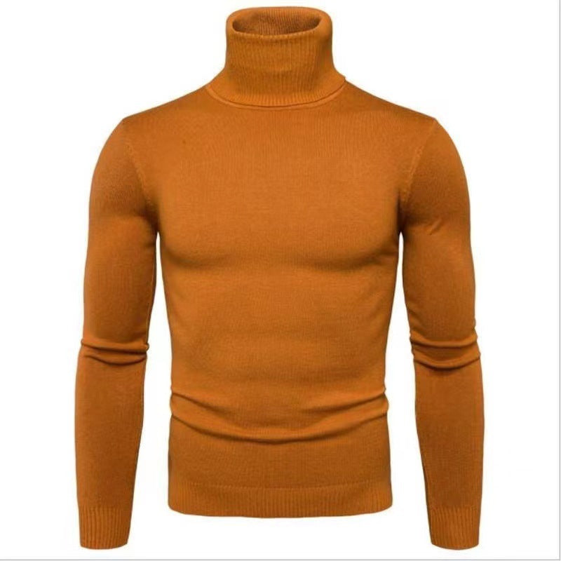 Pull col roulé en coton pour homme Design élégant