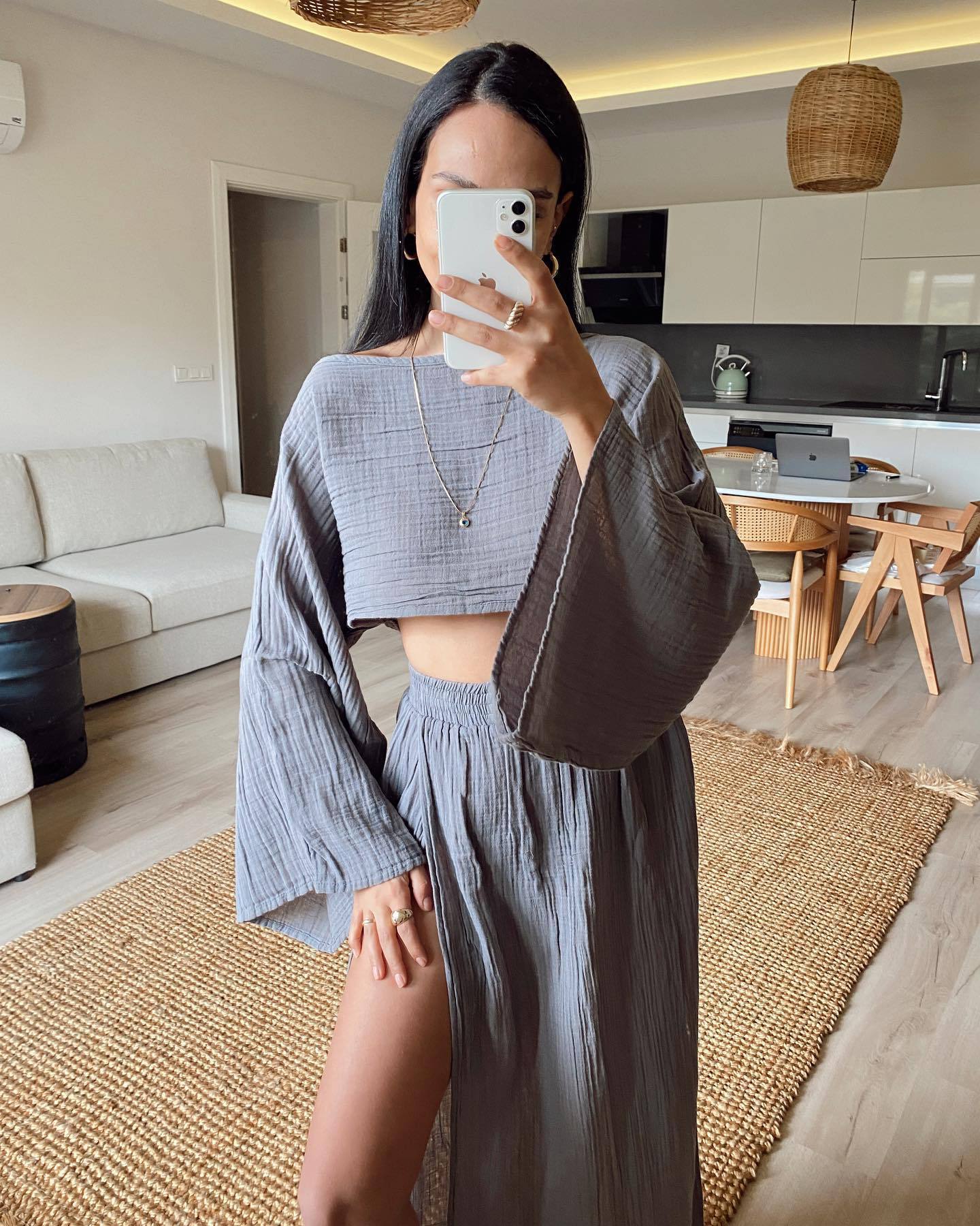 Ensemble d'été femme Crop Top Mini-jupe