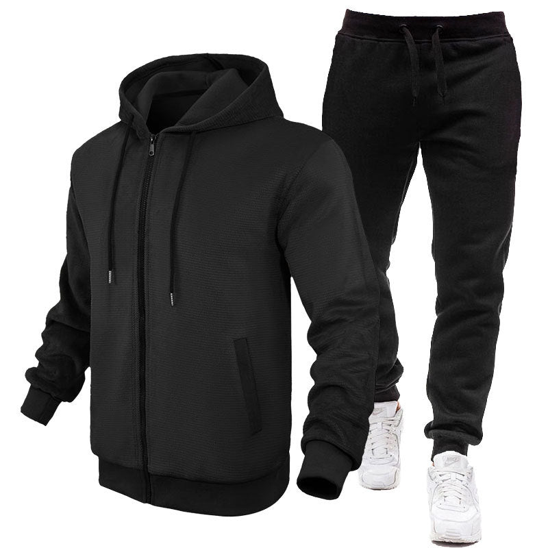 Survêtement de sport pour homme, veste intérieure en polaire, pantalon de jogging