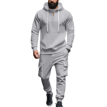 Survêtement de sport moderne pour hommes avec fermeture éclair et poches