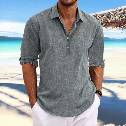 Chemise en lin homme Confortable Été
