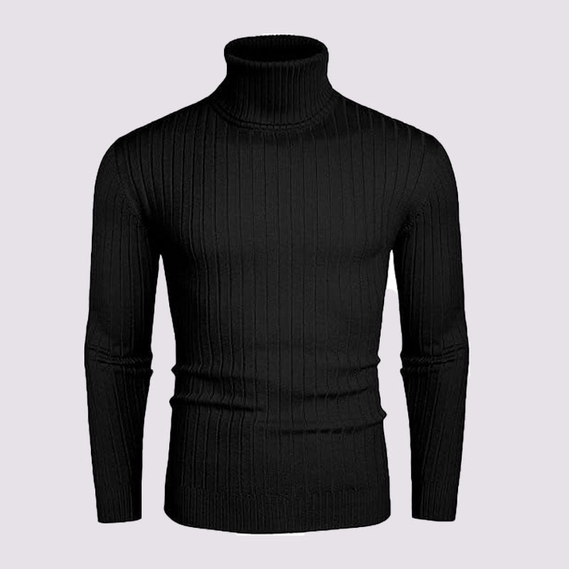 Pull homme col roulé maille design