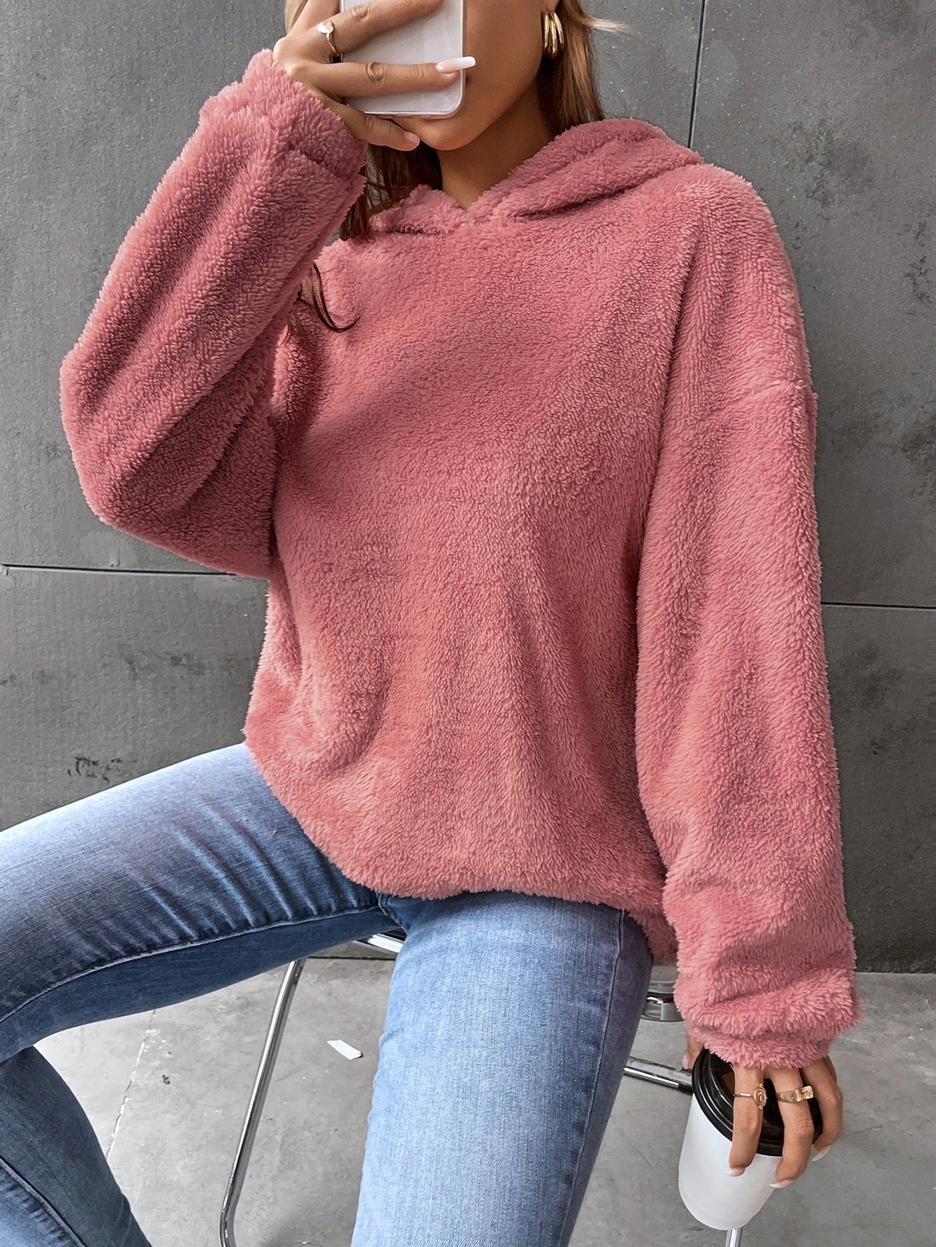 Sweat à capuche polaire doux