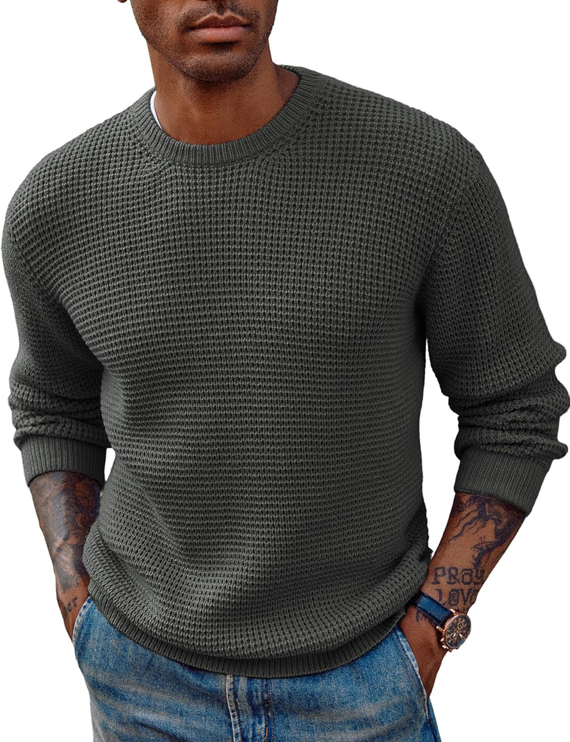 Pull-over homme texturé au design élégant