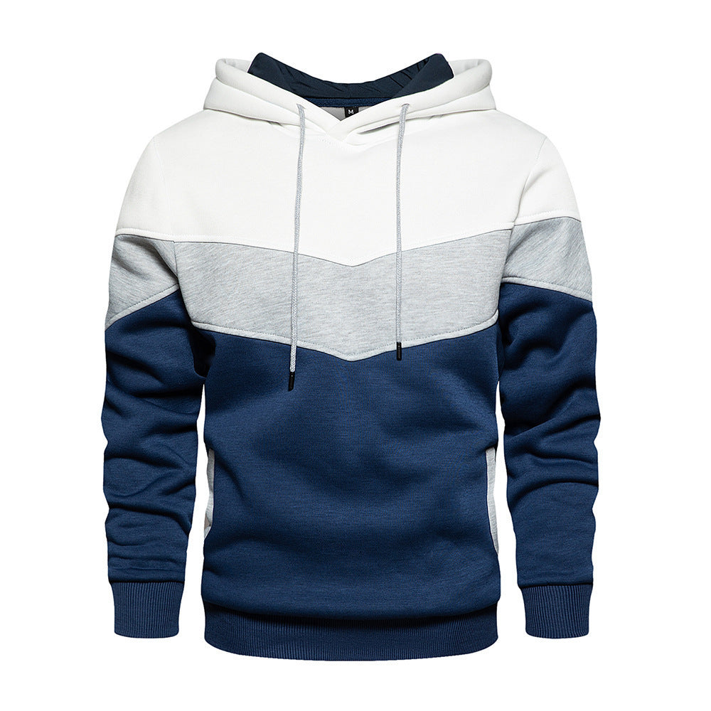 Pull tendance homme, capuche, motif géométrique