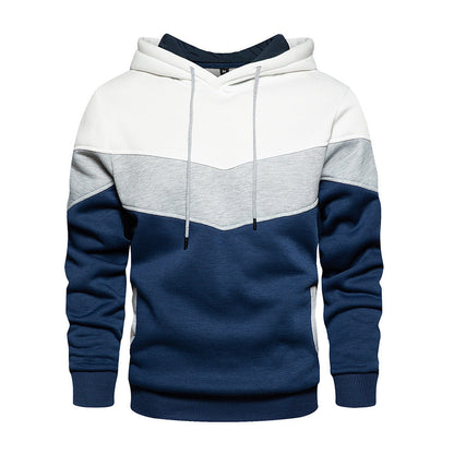 Pull tendance homme, capuche, motif géométrique