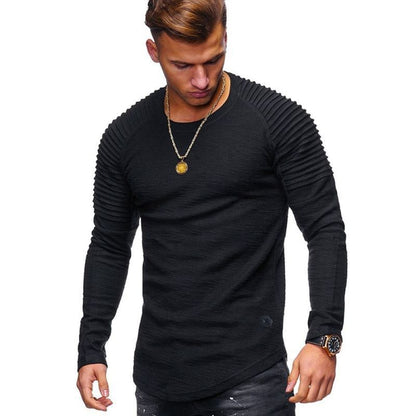 T-shirt homme manches longues Design structuré Élégant