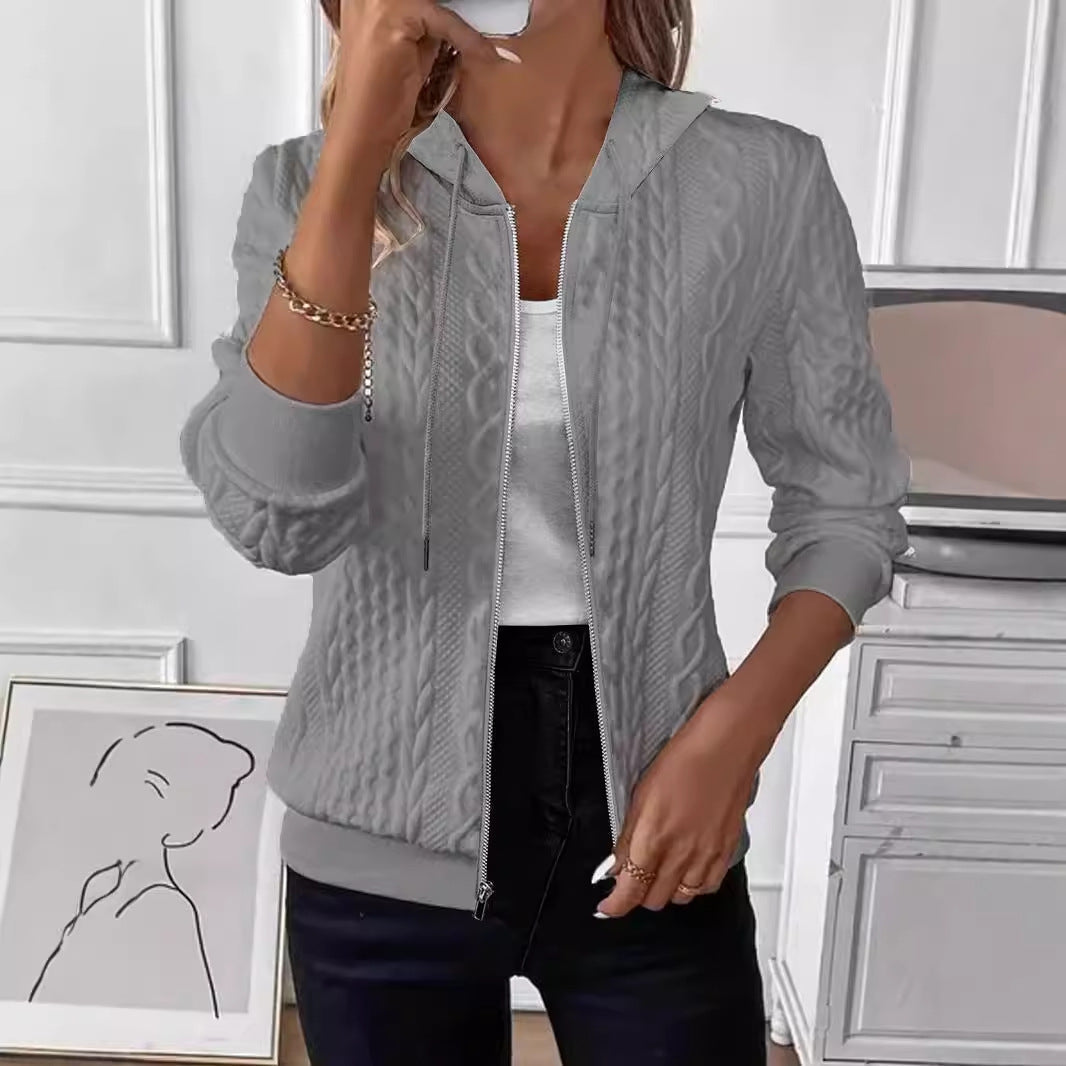 Damen Strickjacke Kapuze Warm Elegant - IdealeKleiden