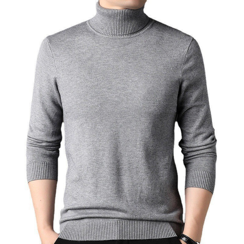 Pull Homme Col Roulé Ajusté Tendance