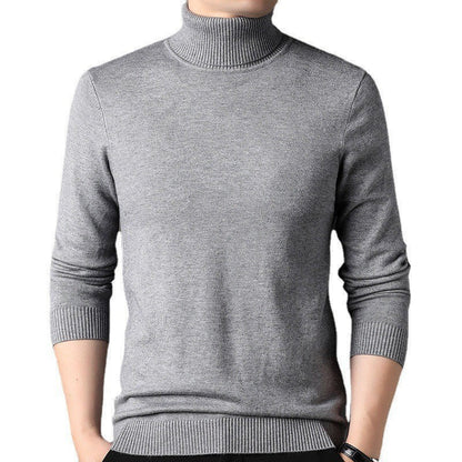 Pull Homme Col Roulé Ajusté Tendance