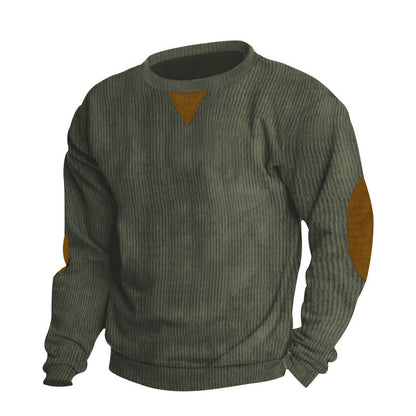 Pull homme moderne tricot motif coudières
