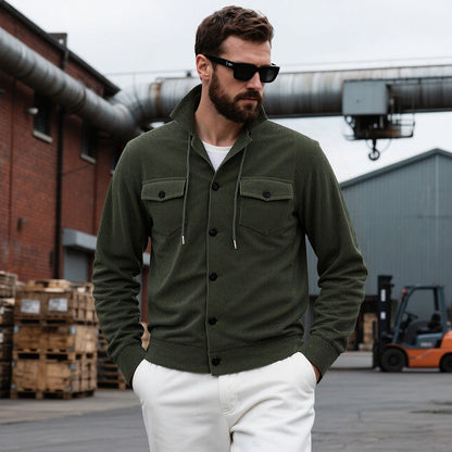 Cardigan homme décontracté moderne col montant