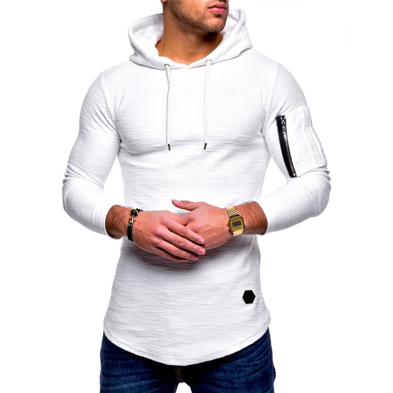 Sweat à capuche pour homme moderne avec fermeture éclair