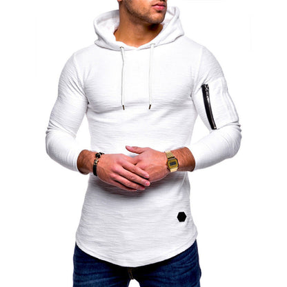 Sweat à capuche pour homme moderne avec fermeture éclair