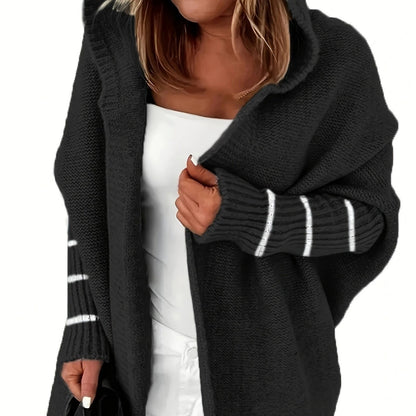 Cardigan femme capuche coupe ample