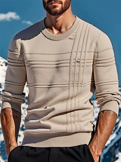 Pull en maille homme design texturé moderne