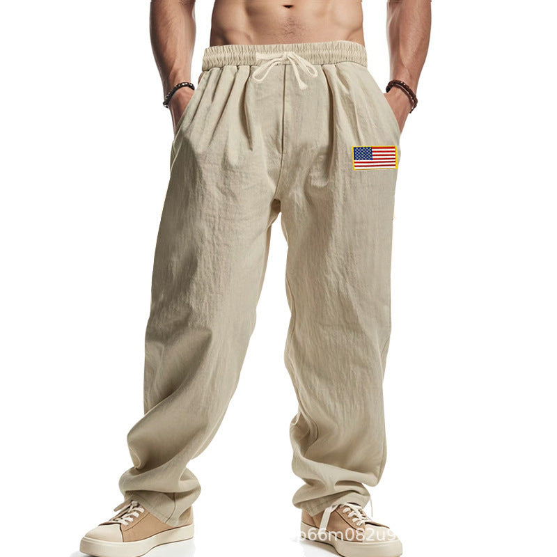 Pantalon de loisirs pour homme, coupe américaine, taille élastique