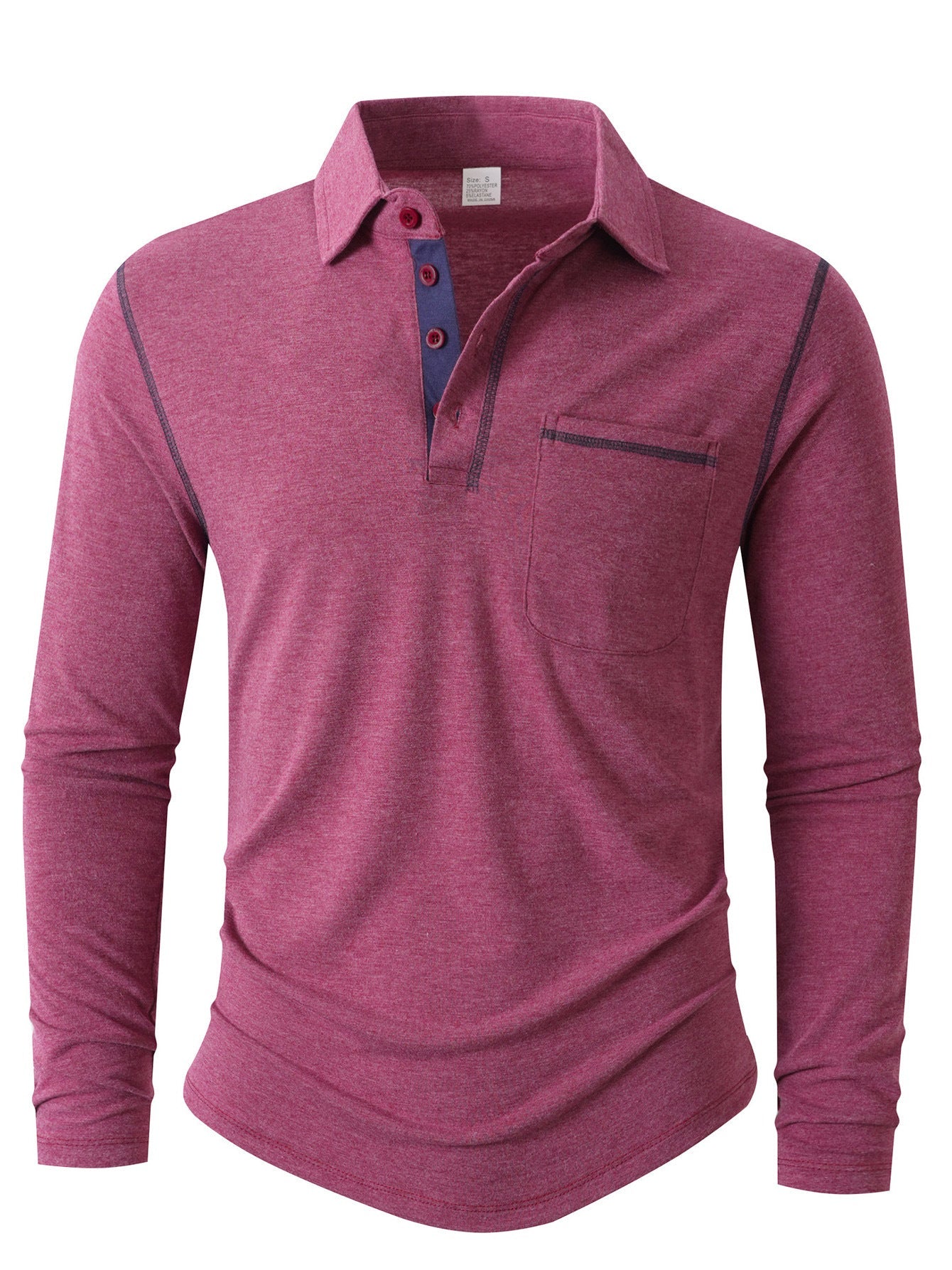 Polo-shirt homme manches longues élégant et sportif