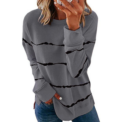 Sweat-shirt pour femme à rayures style moderne