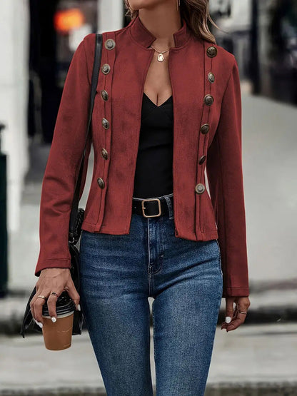 Blazer femme élégant à boutons fantaisie