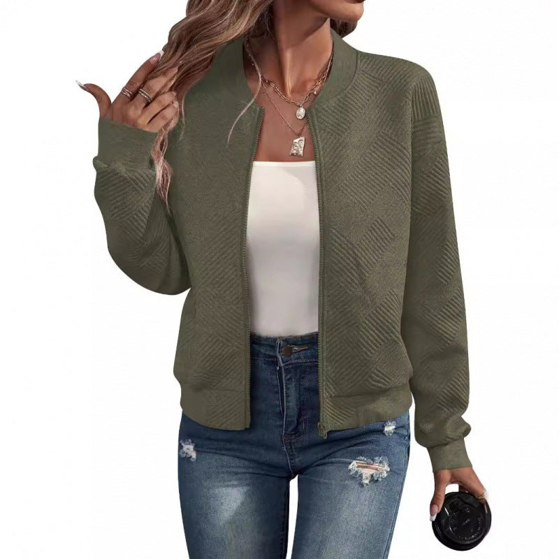 Veste sweat femme design structuré tendance fermeture éclair poches