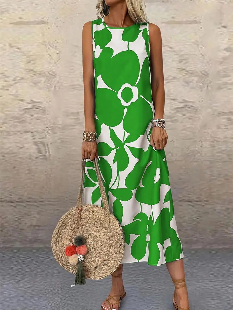 Robe d'été femme florale légèreté froncée