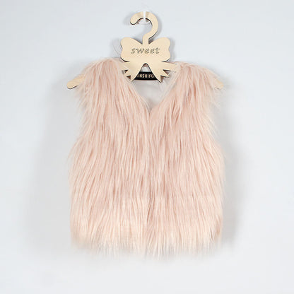 Gilet en fausse fourrure pour femmes Col haut Doux et élégant