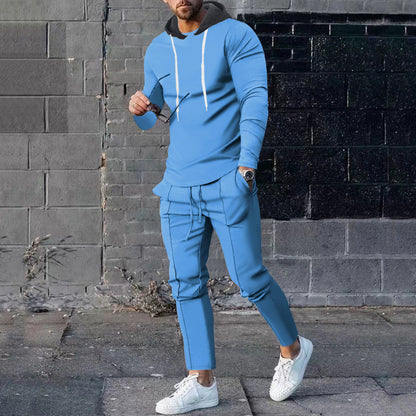 Ensemble de sport pour hommes : Sweat à capuche, pantalon de jogging, tendance