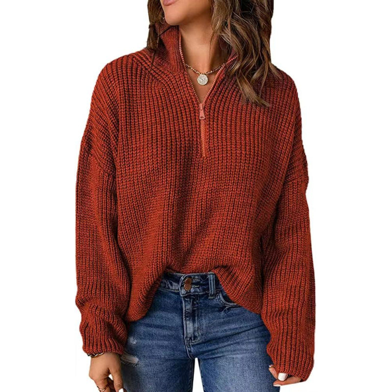 Pull court zippé élégant pour femme