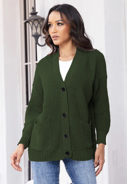 Cardigan femme Grandes poches Veste femme classique élégante