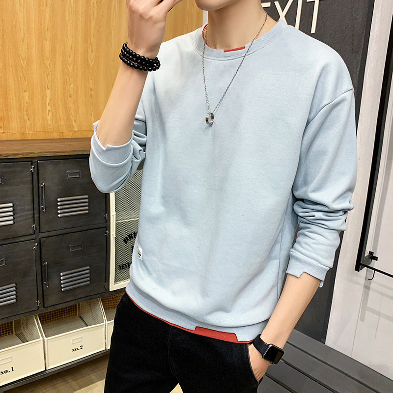 Sweat-shirt homme Décontracté Ourlet contrastant Tendance