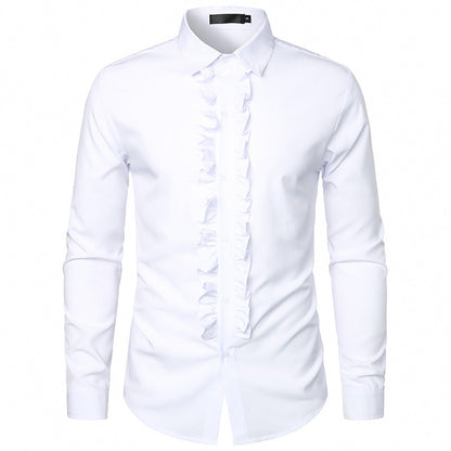 Chemise élégante pour homme avec motif à volants