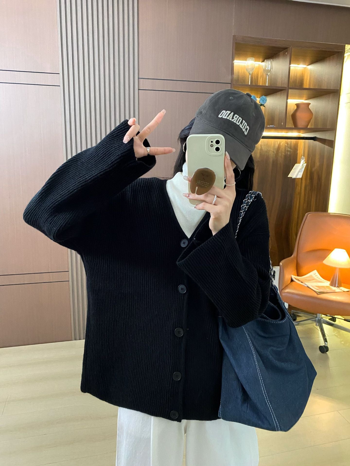 Cardigan oversize en grosse maille pour femme, style épaules dénudées