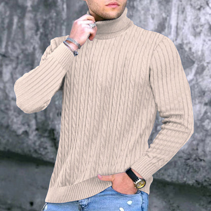 Col roulé homme moderne texturé