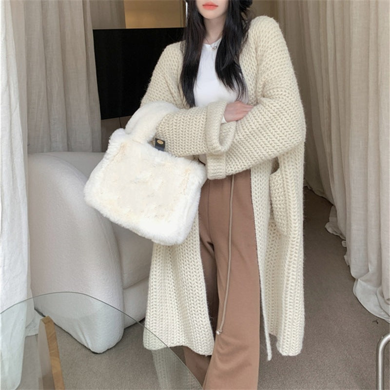 Cardigan long élégant pour femmes avec poches