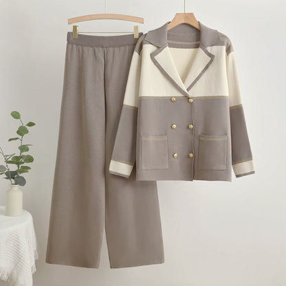 Ensemble de survêtement élégant pour femme avec double boutonnage