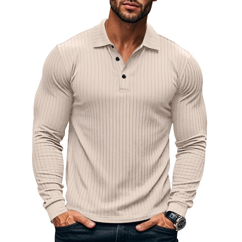 T-shirt à manches longues pour homme à motif texturé, moderne