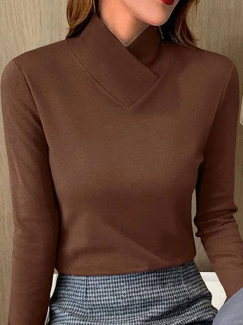 Pull à col roulé élégant pour femme de haute qualité